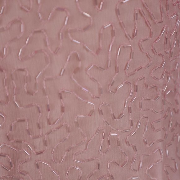 Vtg Stenay NWOT Pink Sequin Beaded Rhinestone Party Cocktail Wedding Dress S - Picture 10 of 13